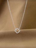 Hollow clover cubics necklace