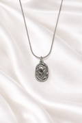 Rose Pendant Plaque in Silver