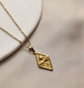 Sun And Moon Pendant (kite shape) in Gold
